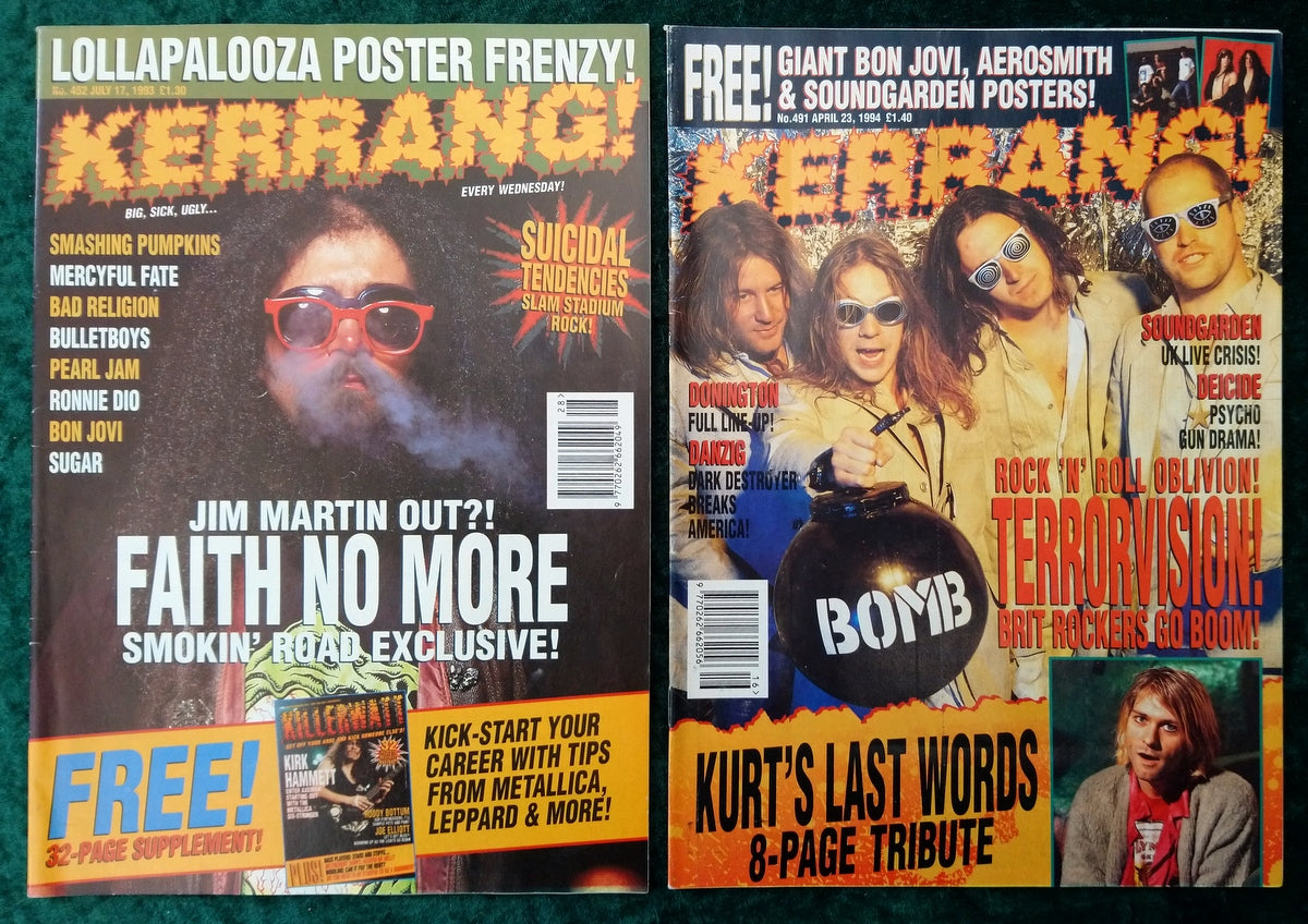 Kerrang! Rock and Metal Magazine. Collection of 10 from 1993/94 (MC162)