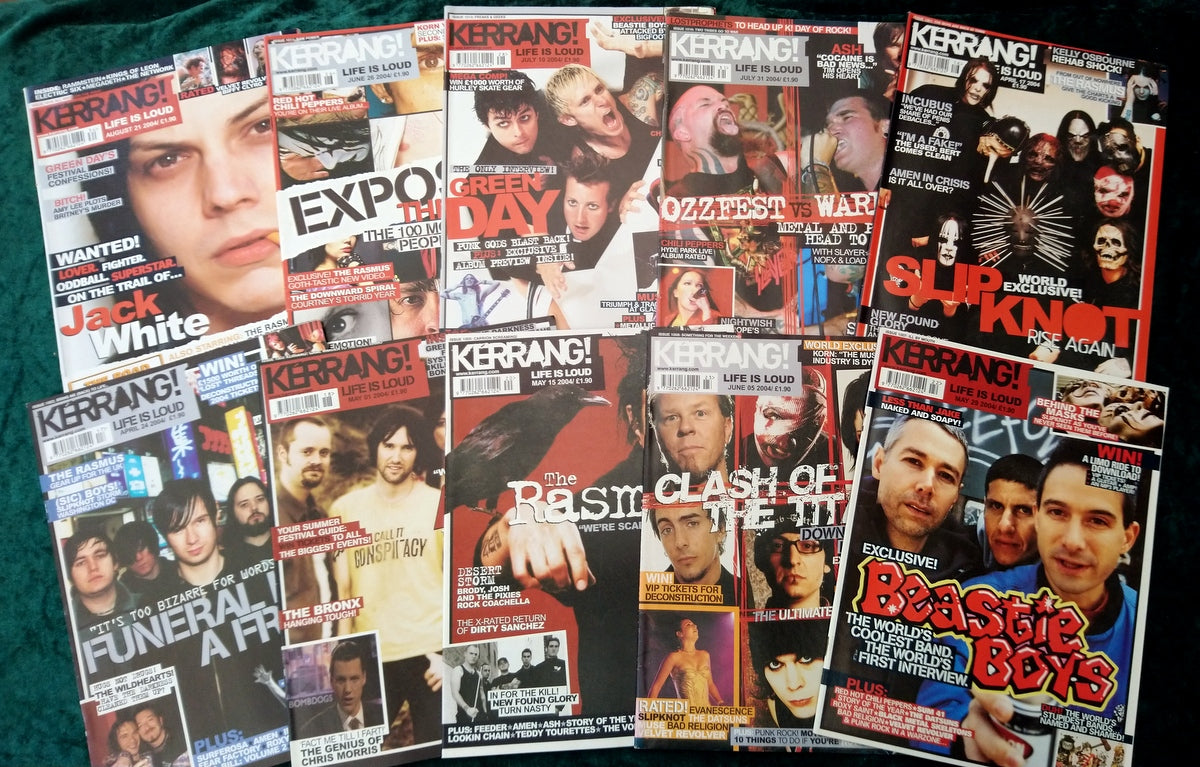 Kerrang! Rock and Metal Magazine. Collection of 10 from 2004 (MC163)