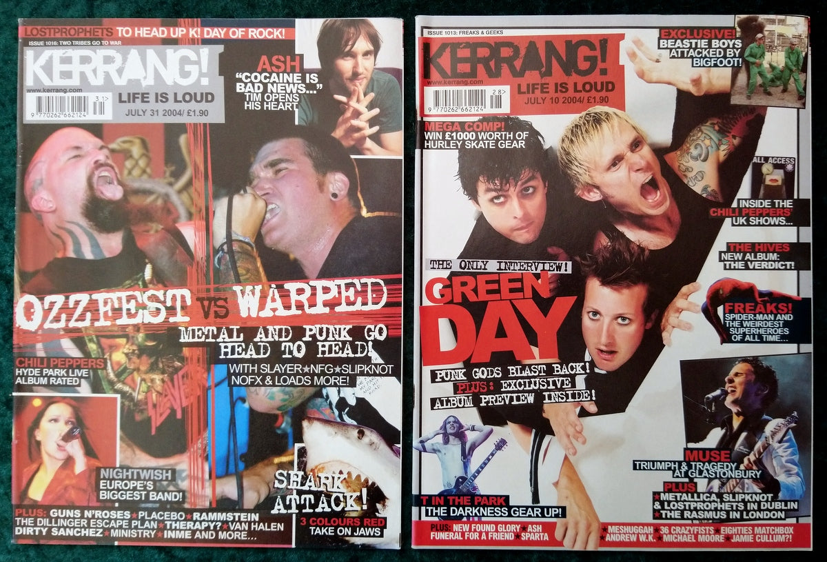 Kerrang! Rock and Metal Magazine. Collection of 10 from 2004 (MC163)