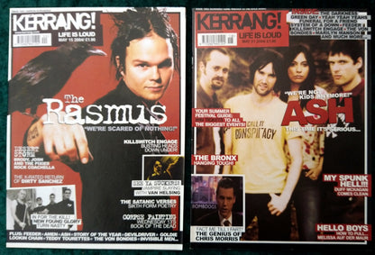 Kerrang! Rock and Metal Magazine. Collection of 10 from 2004 (MC163)