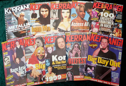 Kerrang! Rock and Metal Magazine. Collection of 10 from 1999/2000/04 (MC164)