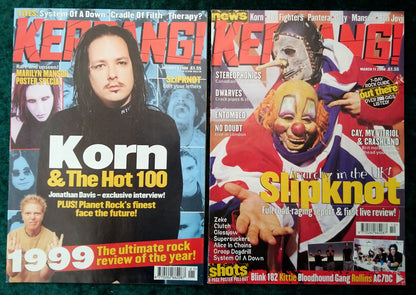 Kerrang! Rock and Metal Magazine. Collection of 10 from 1999/2000/04 (MC164)