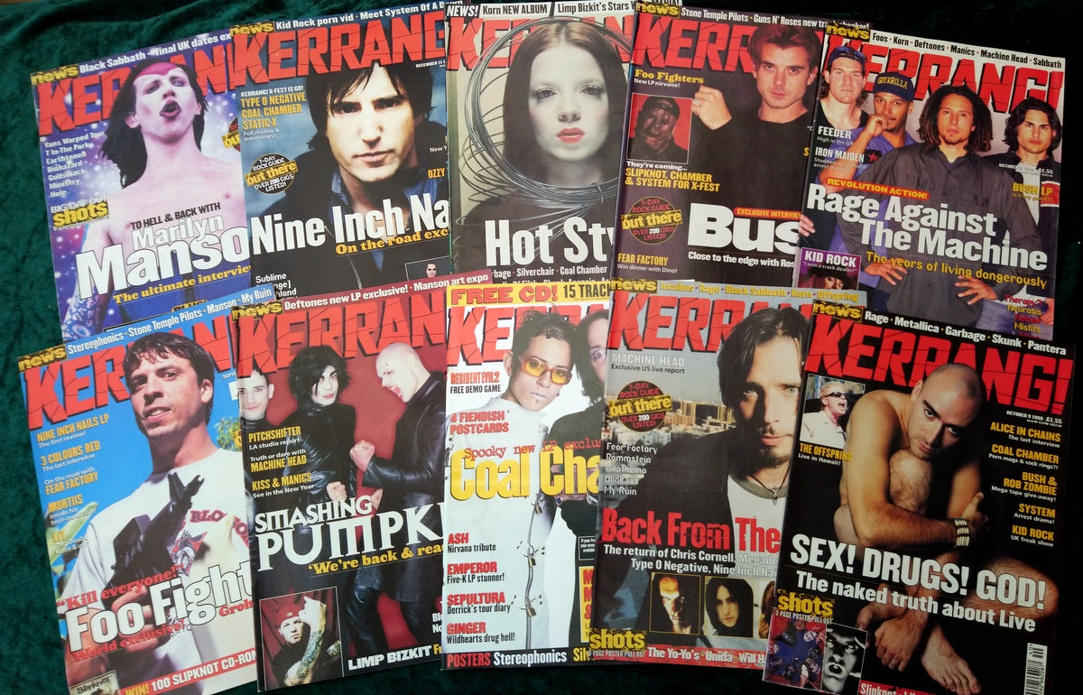 Kerrang! Rock and Metal Magazine. Collection of 10 from 1999 (MC165)