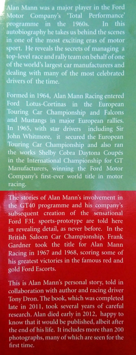 Alan Mann, A Life of Change. The Fabulous Racing Fords. (ref b165)