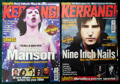 Kerrang! Rock and Metal Magazine. Collection of 10 from 1999 (MC165)