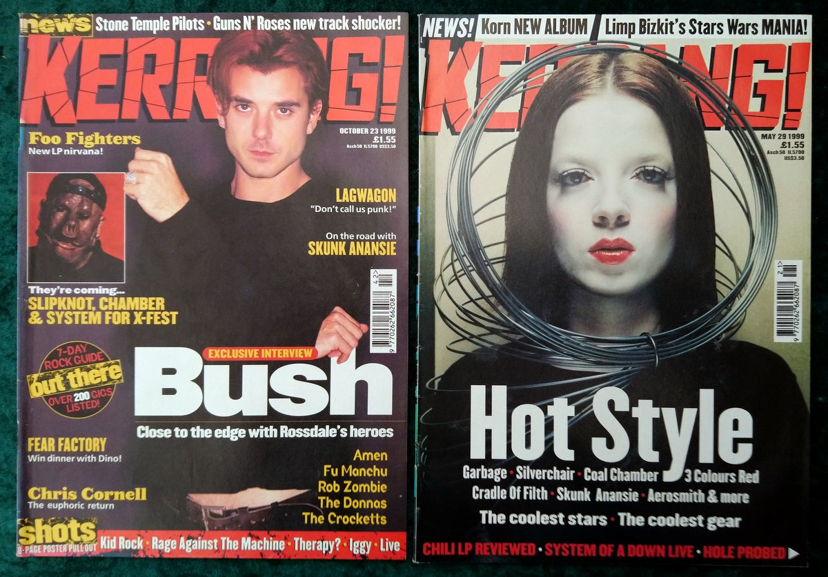 Kerrang! Rock and Metal Magazine. Collection of 10 from 1999 (MC165)