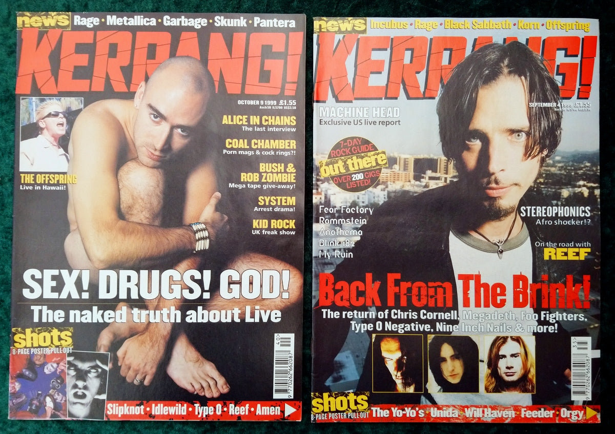 Kerrang! Rock and Metal Magazine. Collection of 10 from 1999 (MC165)