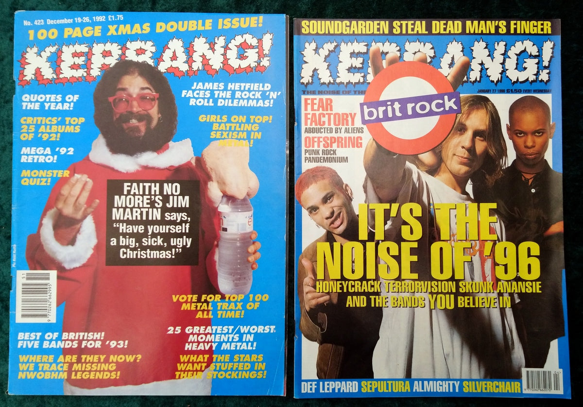 Kerrang! Rock and Metal Magazine. Collection of 10 from 1992/96/97 (MC166)