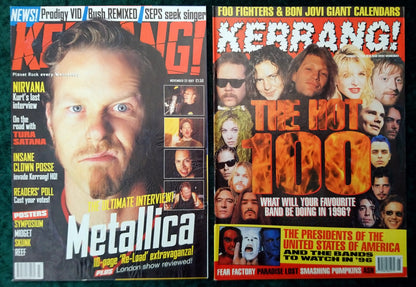 Kerrang! Rock and Metal Magazine. Collection of 10 from 1992/96/97 (MC166)