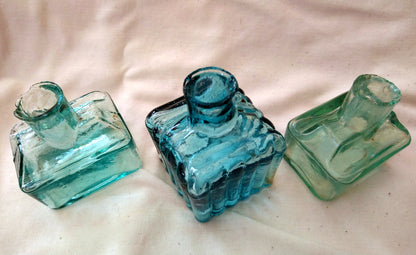 Vintage Collectable Ink Bottles Lot of 3.  (ref Nos173)