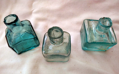 Vintage Collectable Ink Bottles Lot of 3.  (ref Nos175)