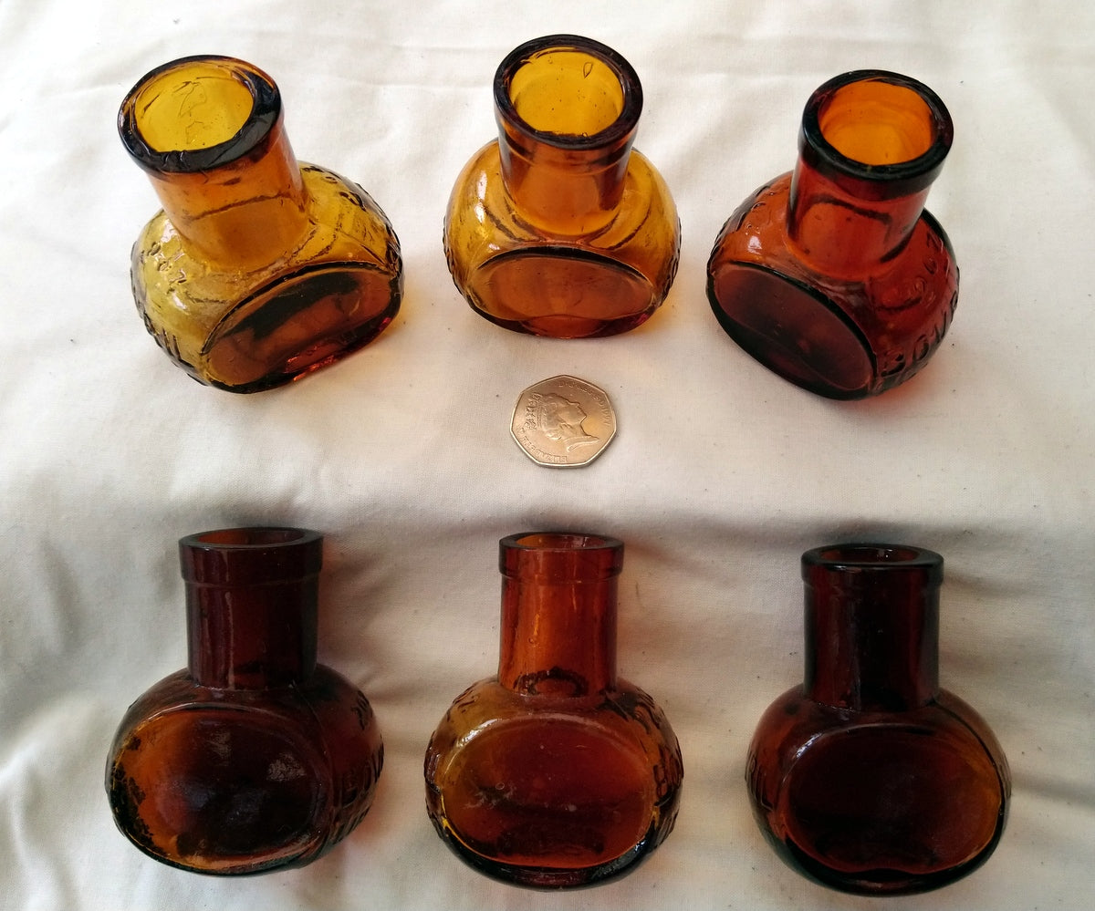 Vintage Collectable Bovril Bottles. Lot of 6. (ref Nos178)