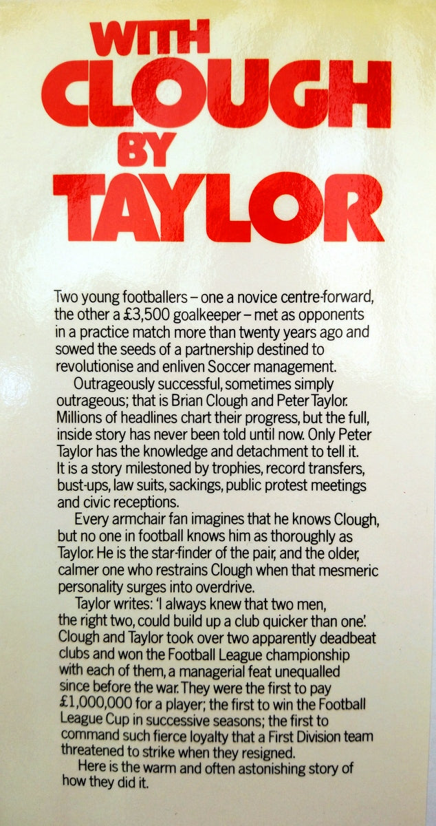 With Clough by Peter Taylor. (ref b178)