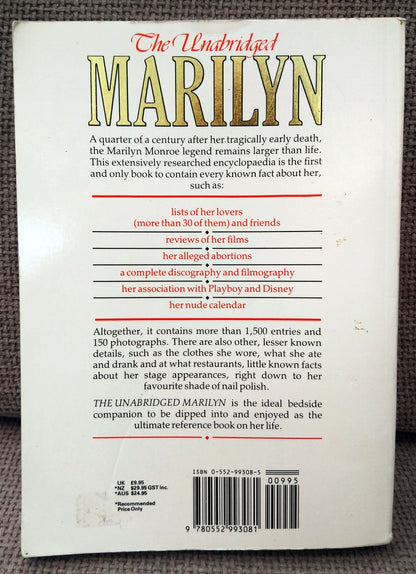 The Unabridged Marilyn. A-Z reference. (ref b211)