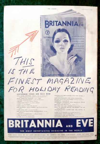 The Sphere Magazine. September 7th 1935. (LM001)
