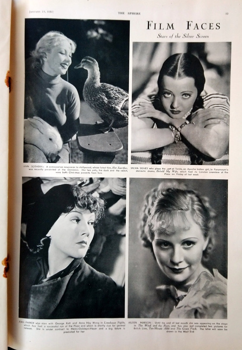 The Sphere Magazine. January 19th 1935. (LM002)