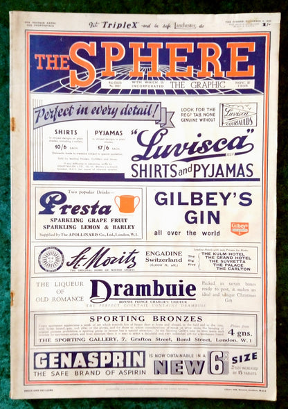 The Sphere Magazine. November 2nd 1935. (LM004)
