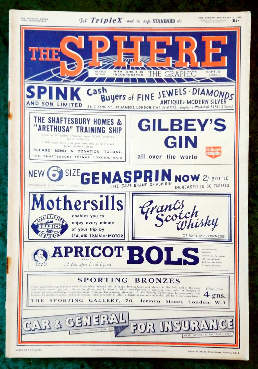 The Sphere Magazine. September 5th 1936. (LM007)