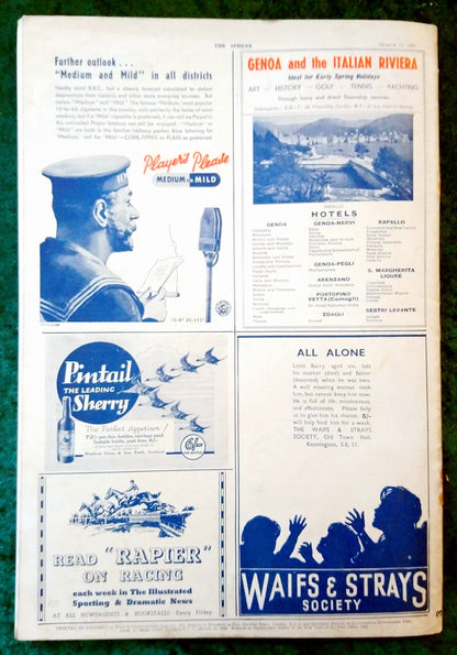 The Sphere Magazine. March 12th 1938. (LM009)