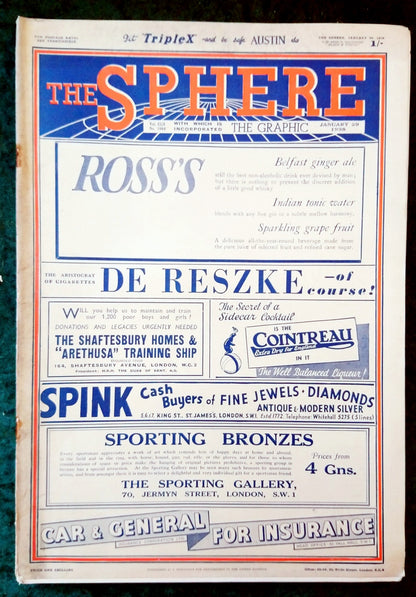 The Sphere Magazine. January 29th 1938. (LM010)