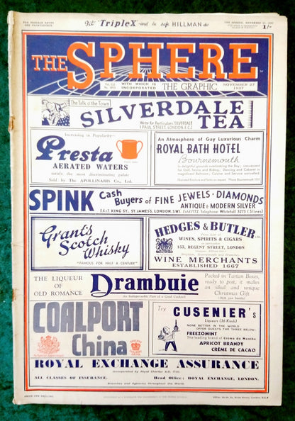 The Sphere Magazine. November 27th 1937. (LM011)
