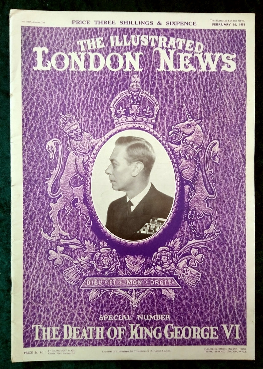 Illustrated London News. February 16th 1952. Death of King George VI (LM017)