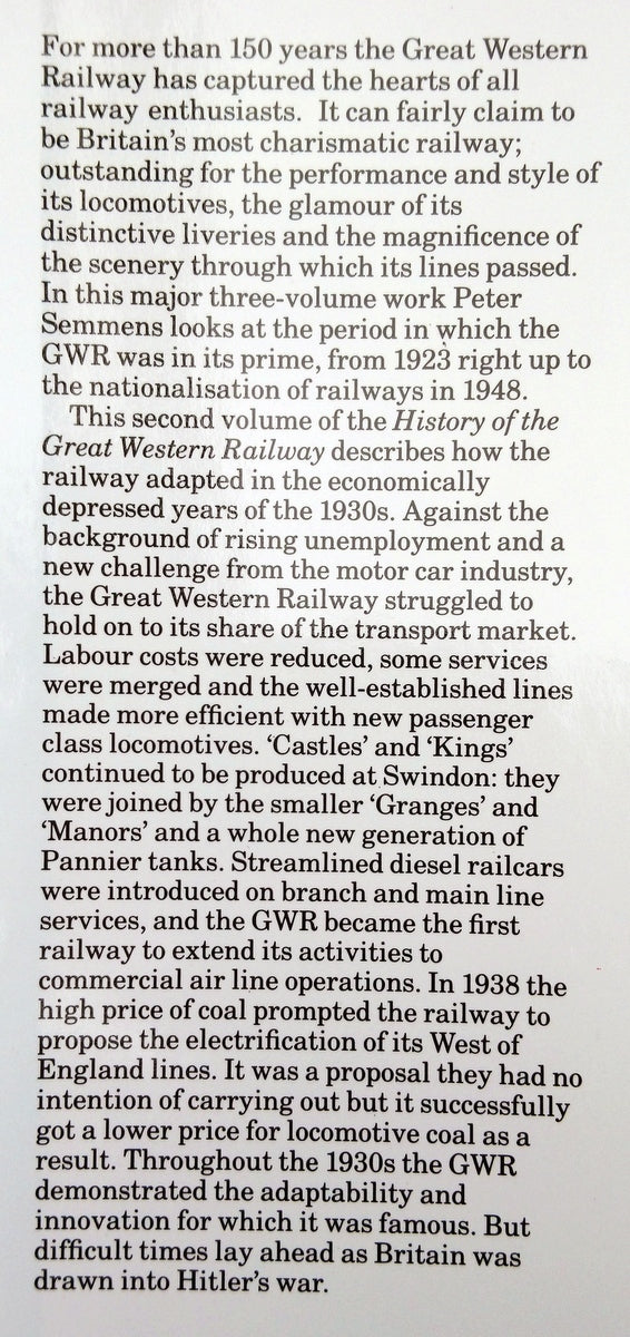 Great Western Railway 2 - The Thirties 1930-39 (ref b286)