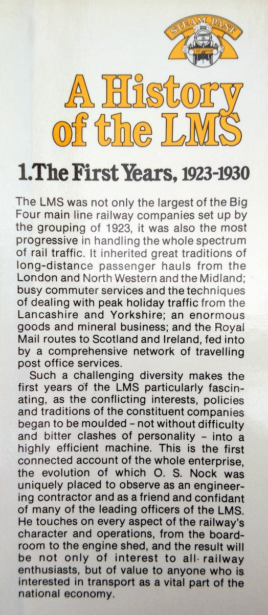 A History of the LMS 1 - The First Years 1923-30 (ref b291)