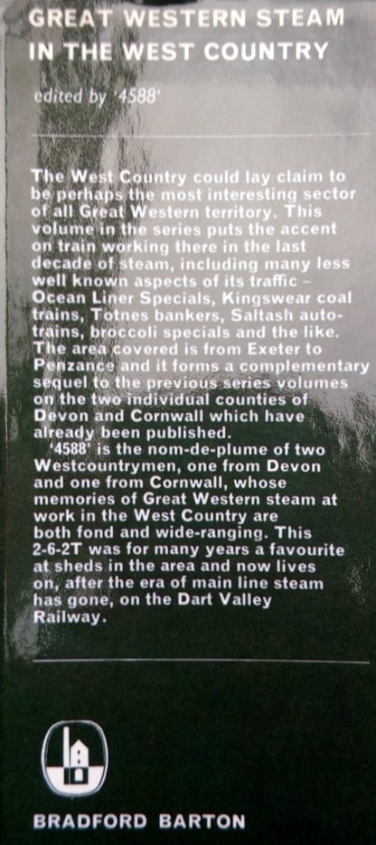 Great Western, Steam in the West Country. (ref b296)
