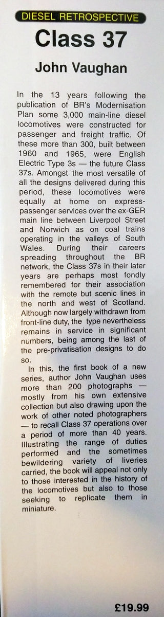 Diesel Retrospective Class 37 by John Vaughan. (ref b337)