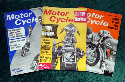 Motor Cycle Magazine Set of 3 Issues 1966, Inc Show Review. (M501)