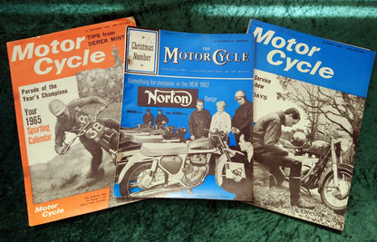 Motor Cycle Magazine Set of 3 Issues 1961/64/65. (M502)