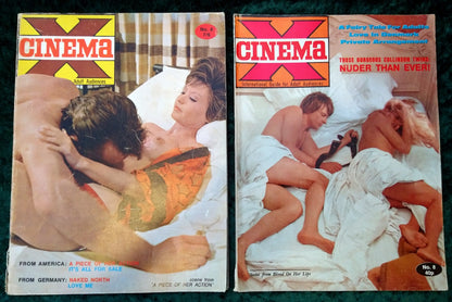 Cinema X International Guide for Adult Audiences Vol 2 No.8 and Vol 3 No.8. 1970's. (ref M247)
