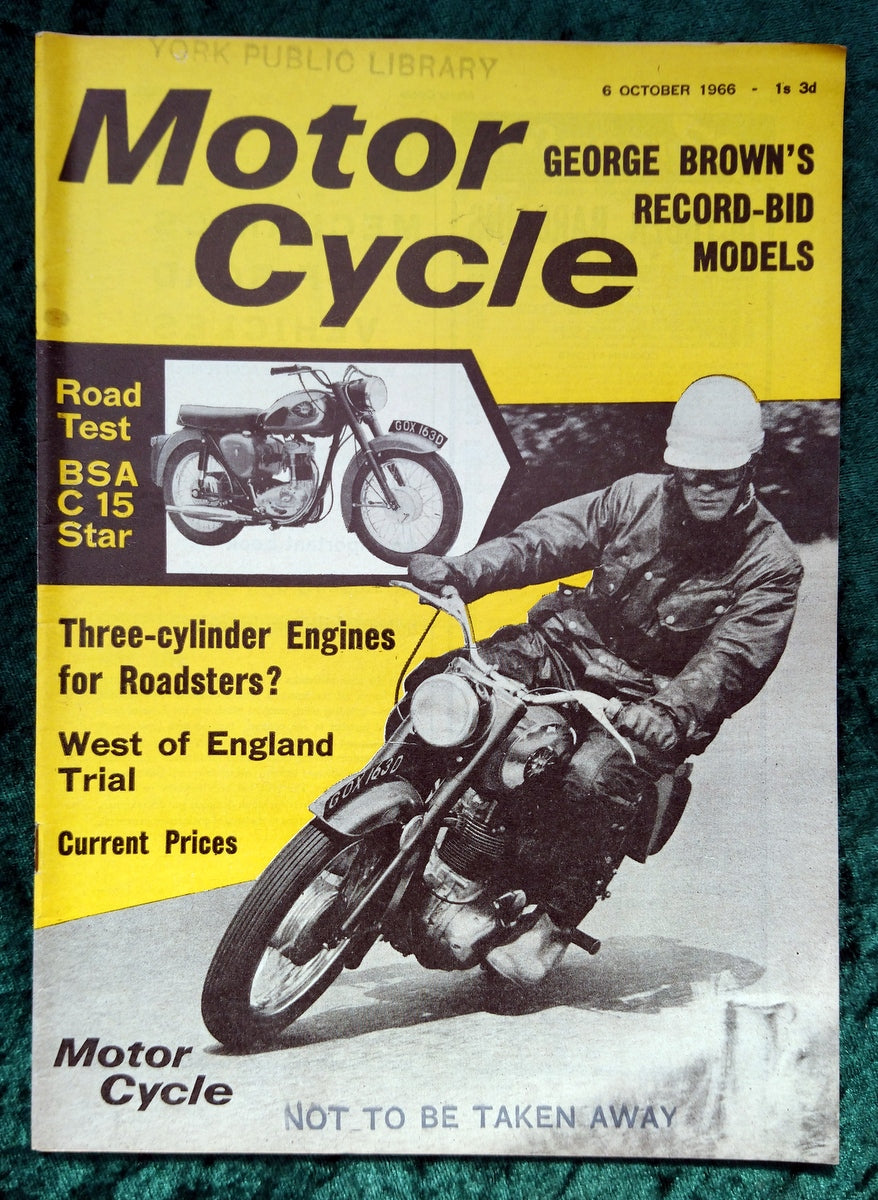 Motor Cycle Magazine Set of 4 Issues 1966. (M504)