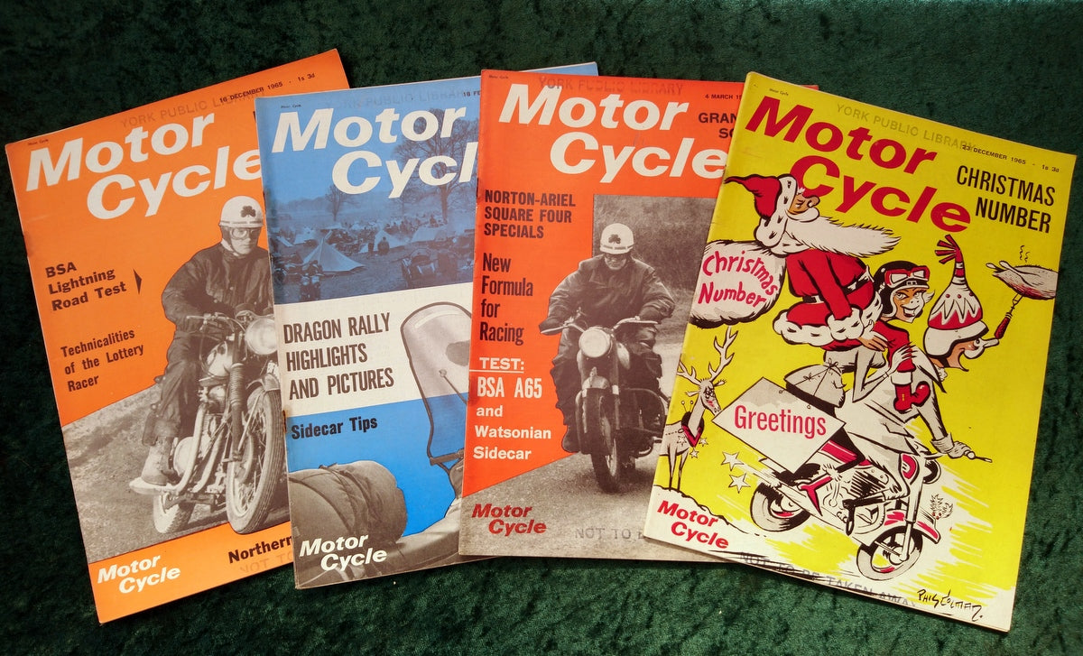 Motor Cycle Magazine Set of 4 Issues 1965. (M505)