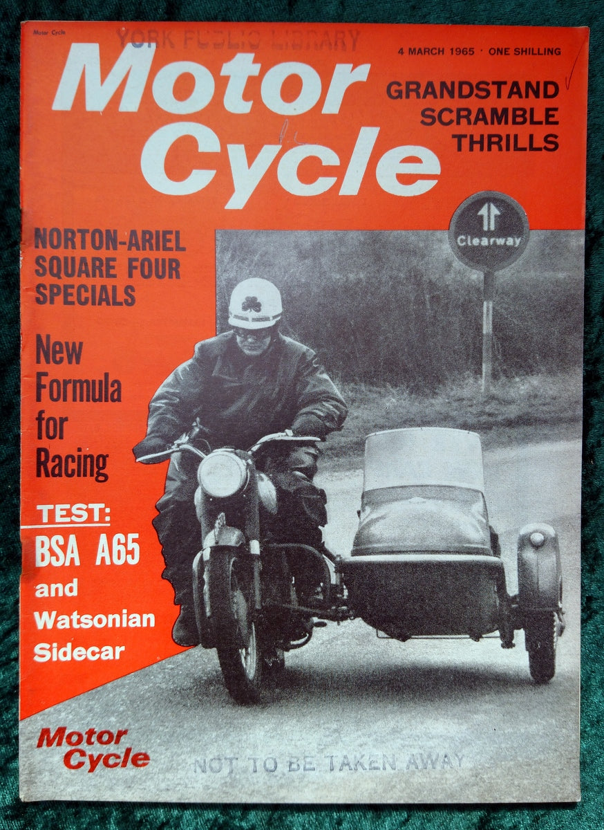 Motor Cycle Magazine Set of 4 Issues 1965. (M505)