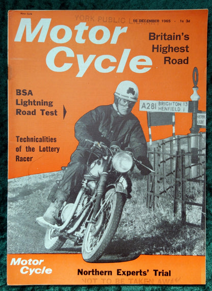 Motor Cycle Magazine Set of 4 Issues 1965. (M505)