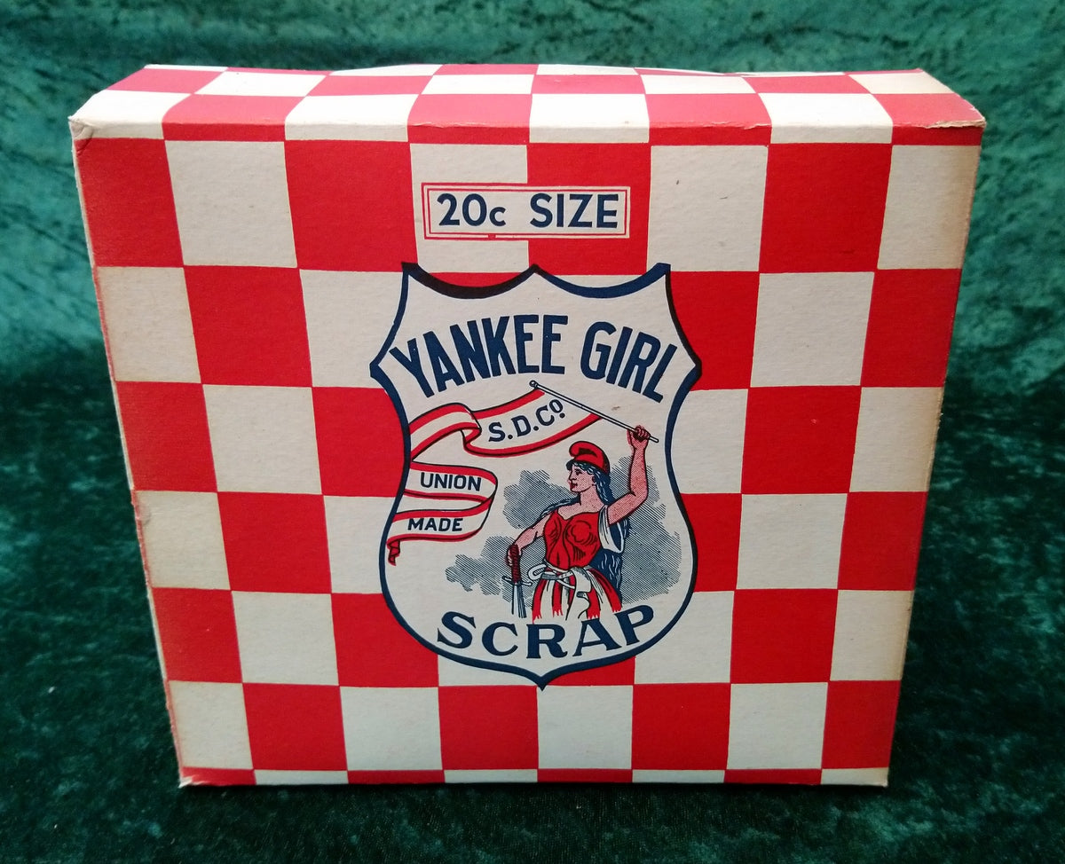 Yankee Girl Scrap Tobacco Packaging Box 1930's. (ref nos129)