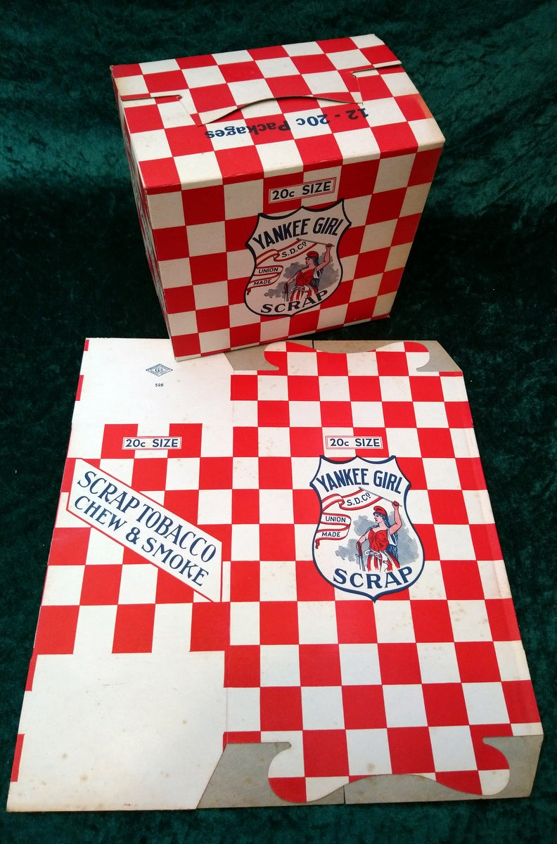 Yankee Girl Scrap Tobacco Packaging Box 1930's. (ref nos129)