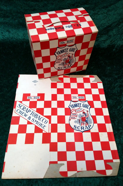 Yankee Girl Scrap Tobacco Packaging Box 1930's. (ref nos129)