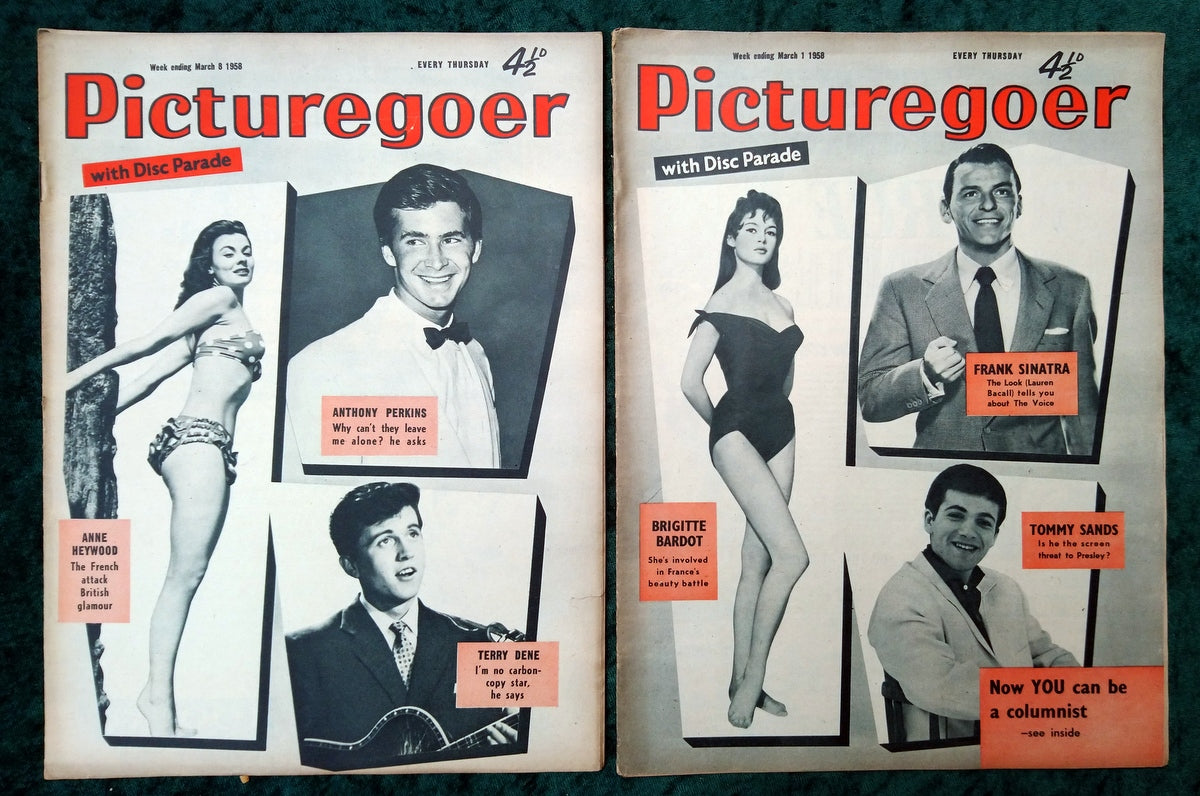 Picturegoer Magazine. Collection of 10 From 1958. (M496)