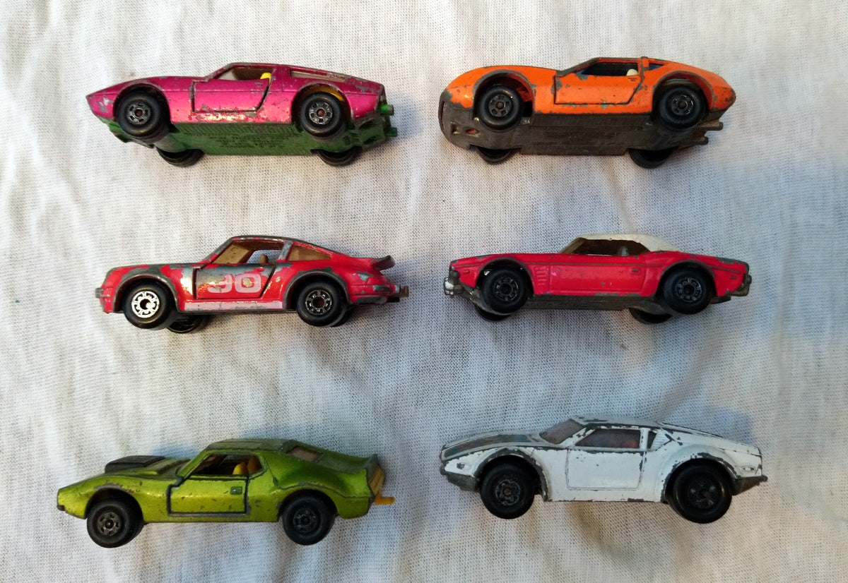 Lot of 6 Performance Car Models 1970's. 1/64 scale (ref Nos135)