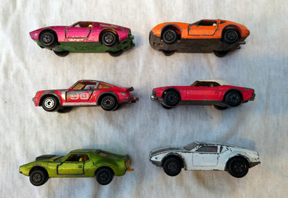 Lot of 6 Performance Car Models 1970's. 1/64 scale (ref Nos135)
