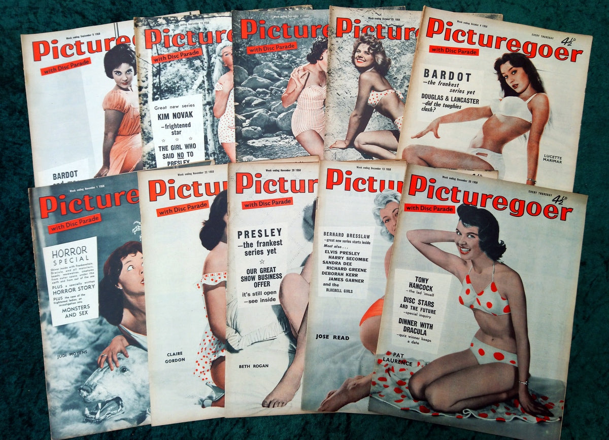 Picturegoer Magazine. Collection of 10 From 1958. (M494)