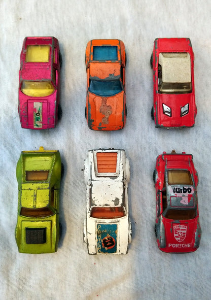 Lot of 6 Performance Car Models 1970's. 1/64 scale (ref Nos135)