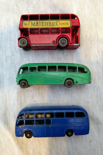 Lot of 3 Bus Models Matchbox size. (ref Nos137)