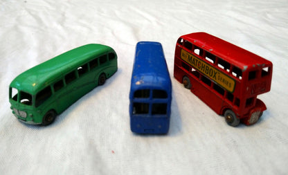 Lot of 3 Bus Models Matchbox size. (ref Nos137)