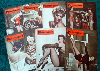 Picturegoer Magazine. Collection of 7 From 1952. Inc Charlie Chaplin Issue. (M498)