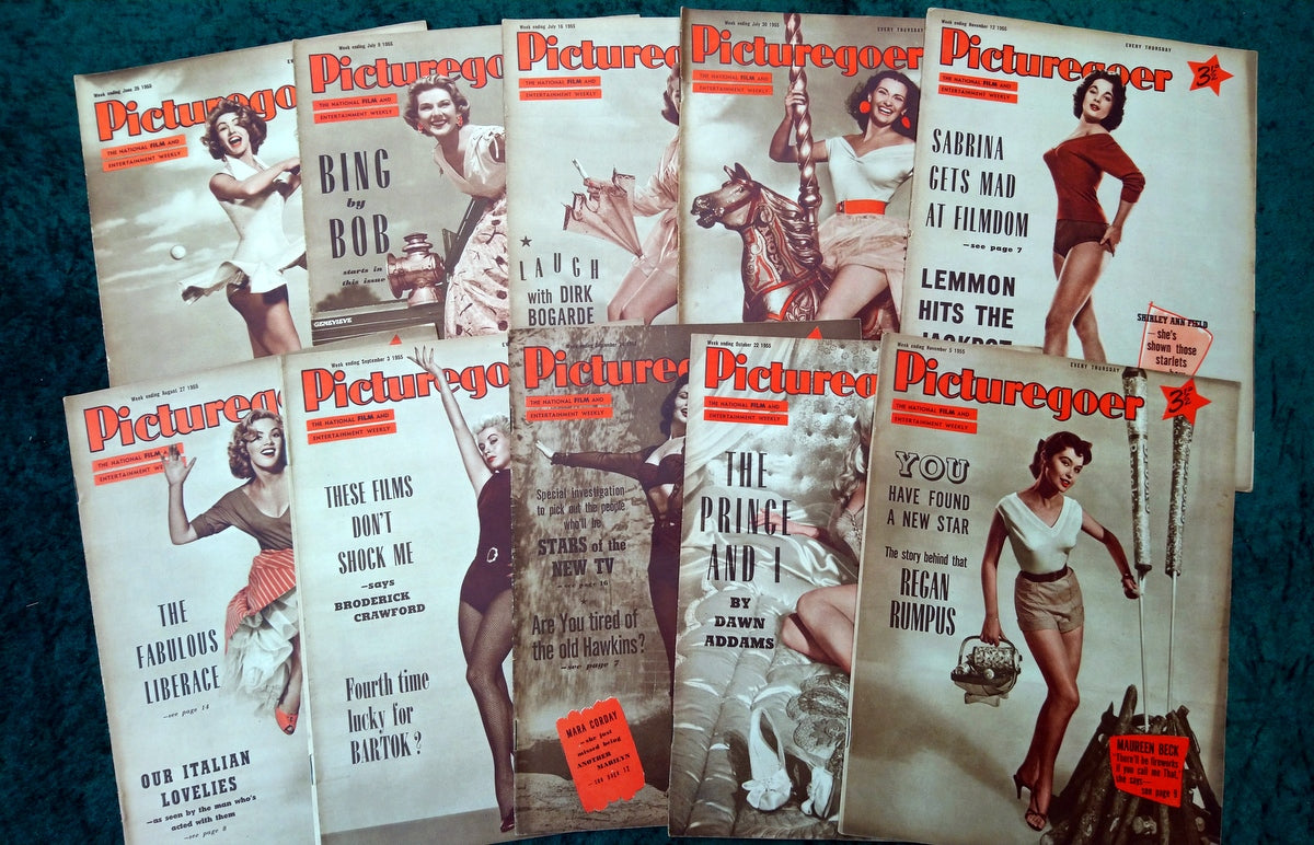 Picturegoer Magazine. Collection of 10 From 1955. (M489)