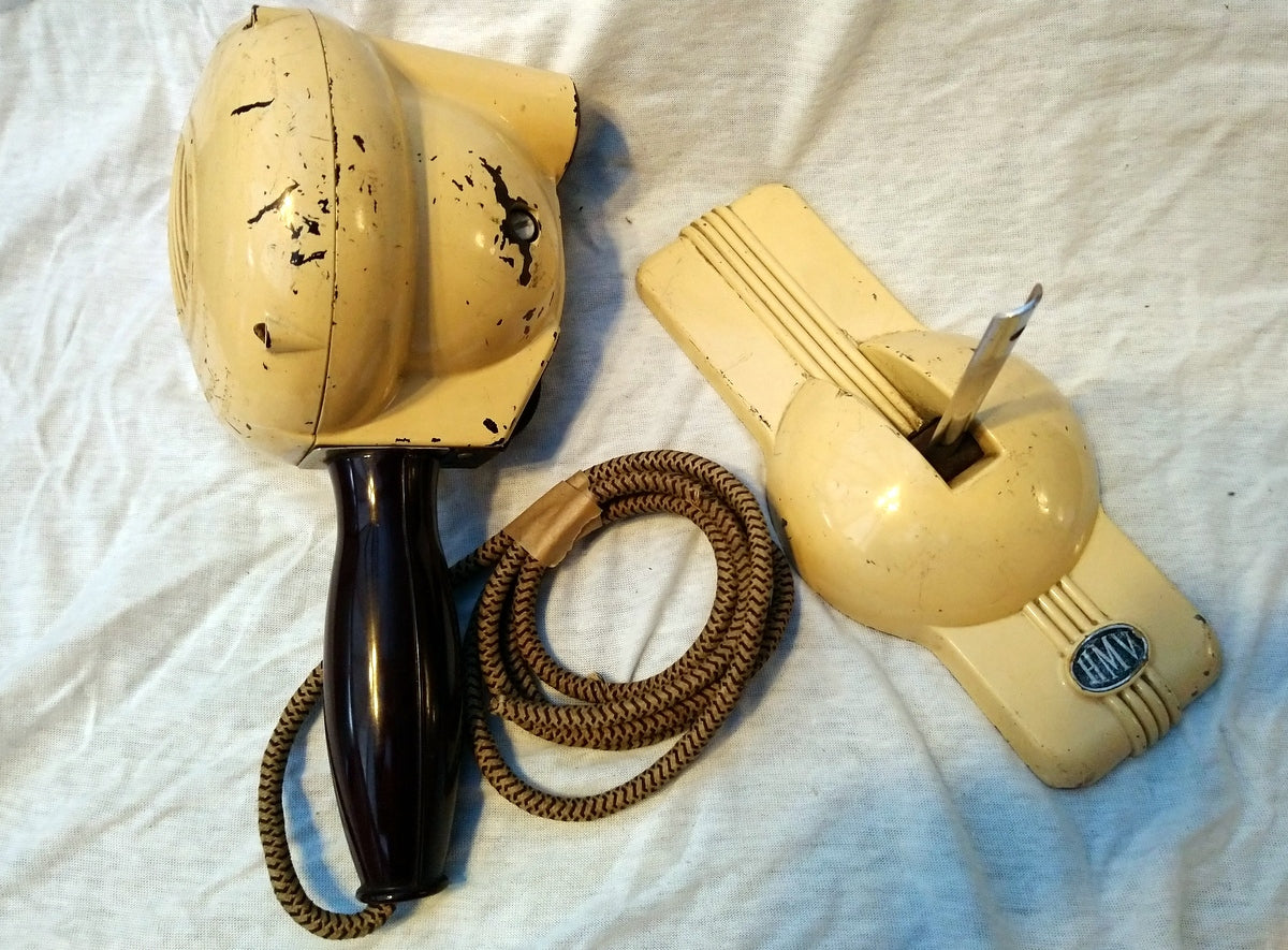 HMV Model H.D.I. Hair Dryer. Bakelite and Metal Stand (ref Nos142)